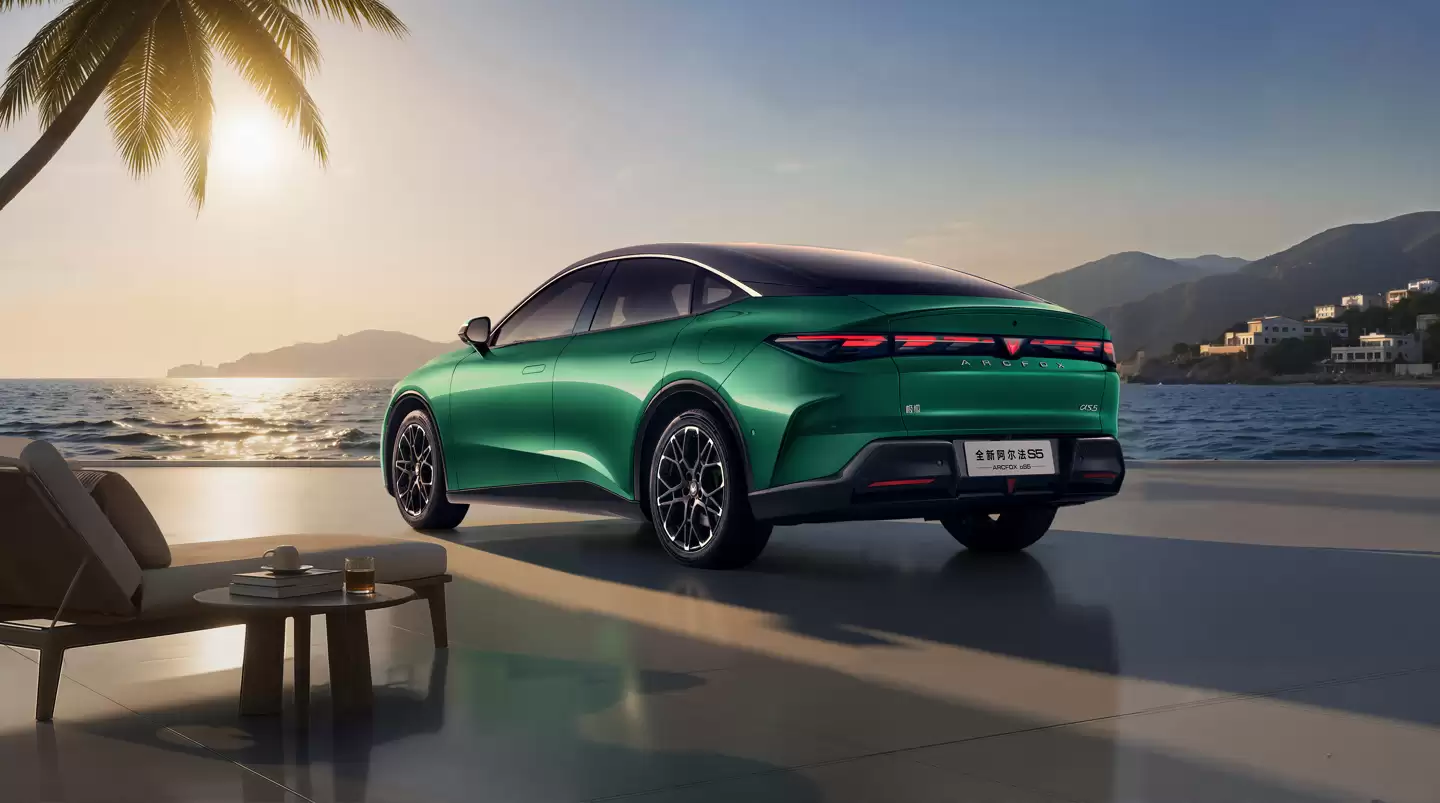 全新极狐阿尔法 S5 外观公布:新增绿色车漆,将提供增程车型