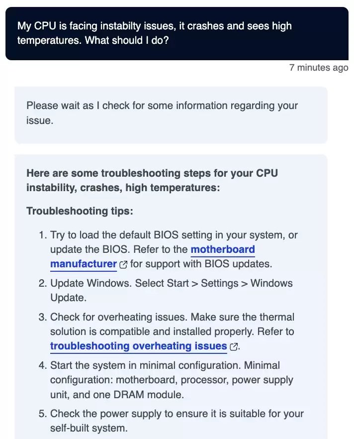 英特尔上线AI客服Ask Intel：秒回保修等信息，搞不定转接人工
