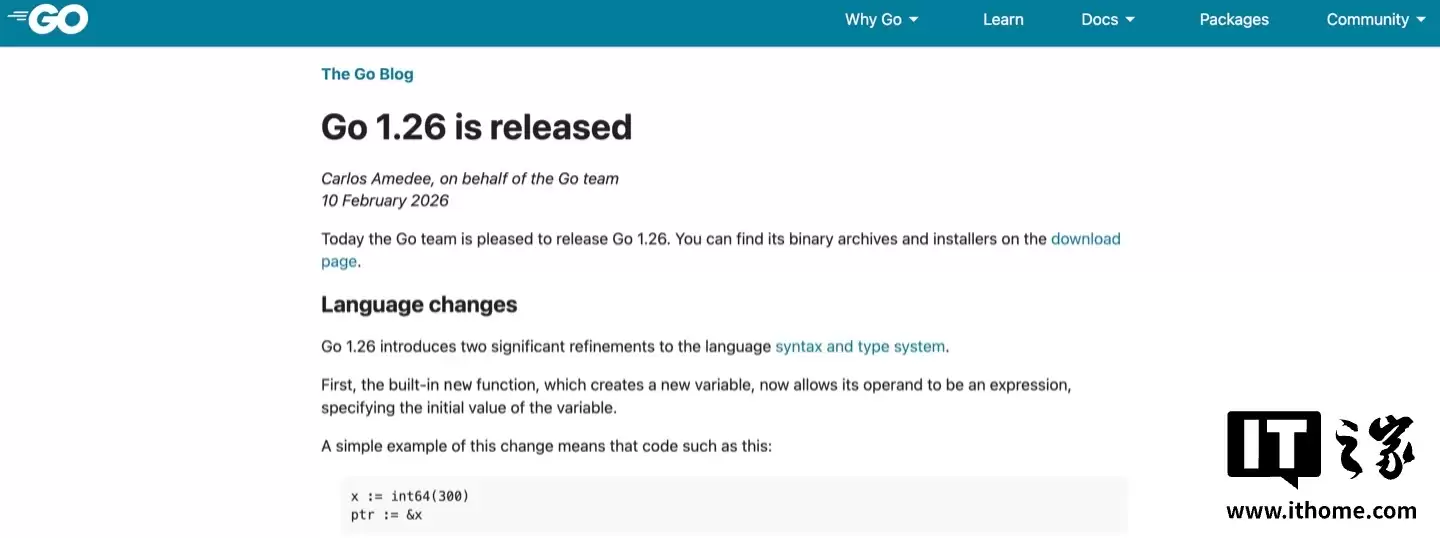 Go语言1.26版本正式发布：泛型限制放宽