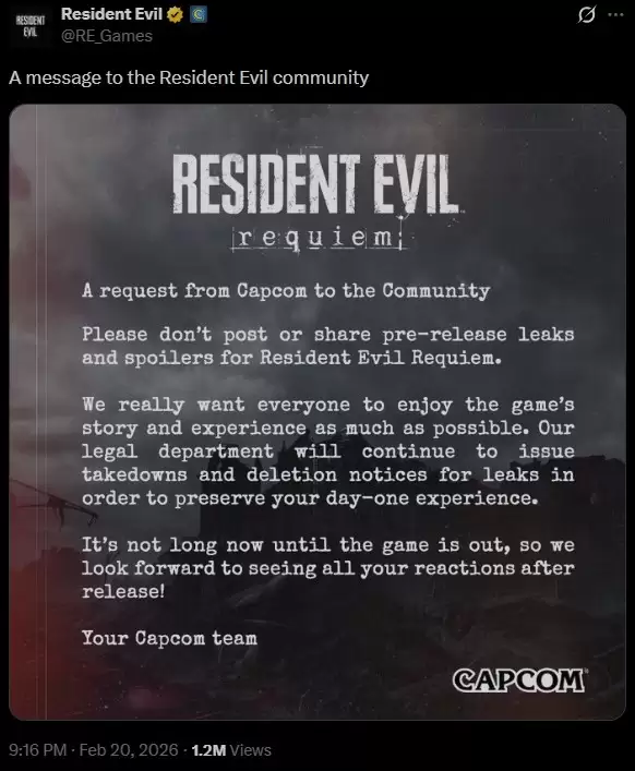 卡普空恳求大家不要剧透