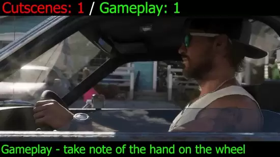 GTA6第二支预告实机运行于PS5，实时 gameplay 与预渲染动画各半