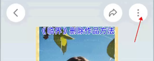 《临界》删除作品方法