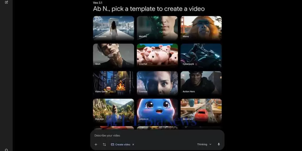 Gemini上线视频模板功能