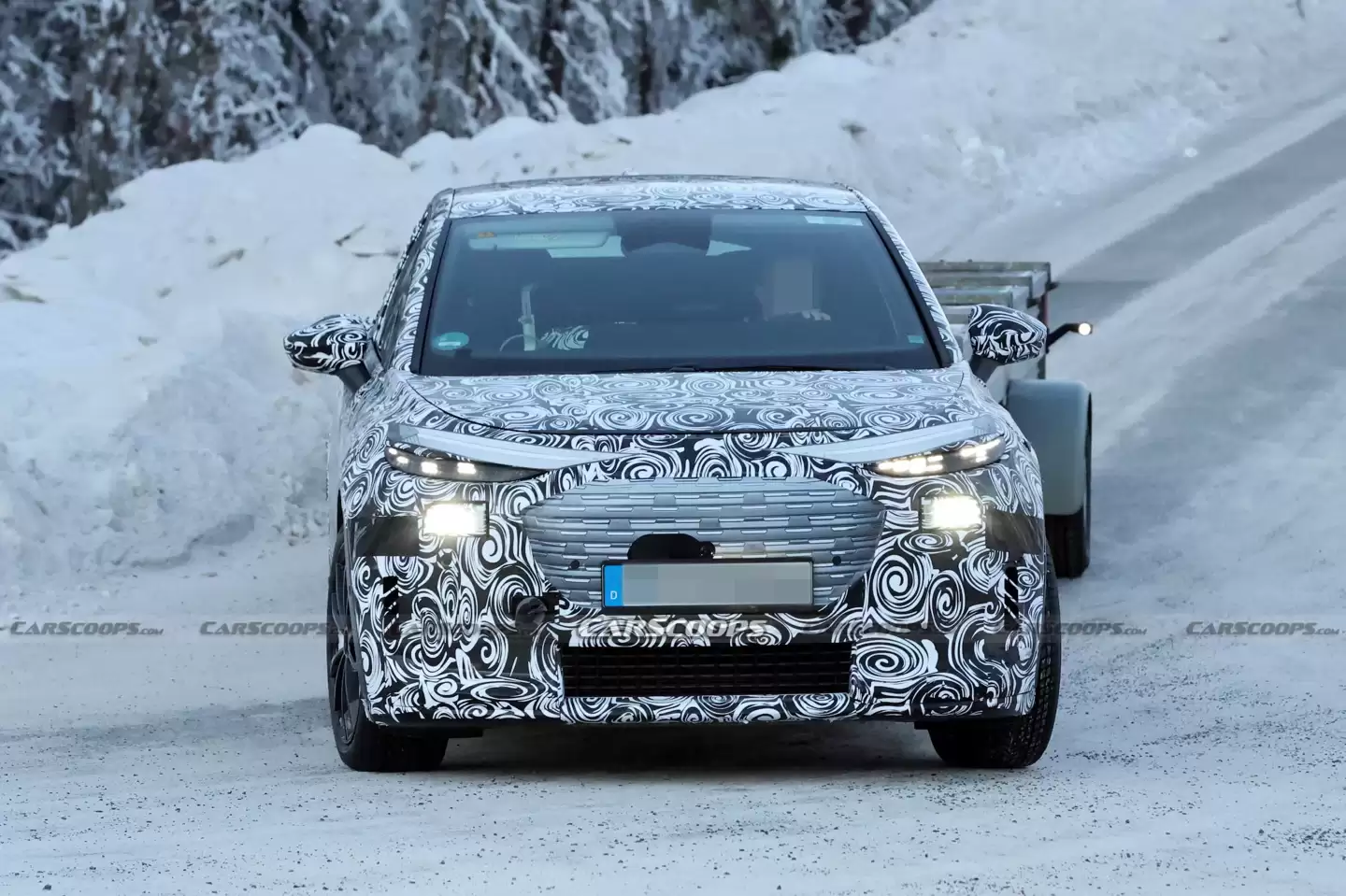 奥迪最小纯电SUV：新A2 e-tron路测图曝光