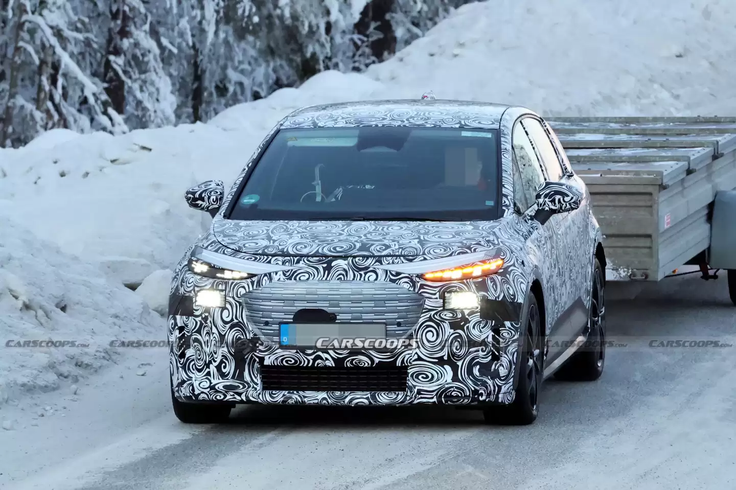 奥迪最小纯电SUV：新A2 e-tron路测图曝光