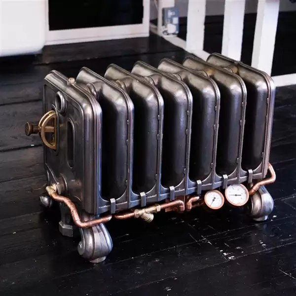 冬天能当暖气片！高玩DIY超硬核铸铁散热器PC：重达99公斤 内置18升冷却液