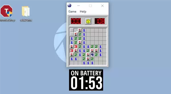 发烧友用56节5号电池运行台式机电脑：实测玩扫雷续航不到5分钟