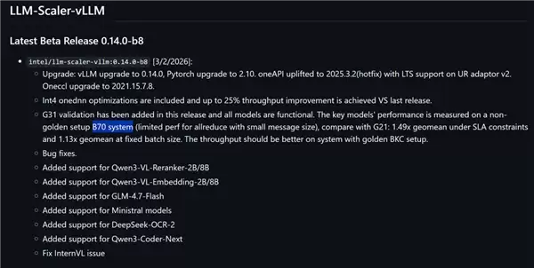 Intel官方确认:锐炫Pro B70将配备BMG-G31 GPU