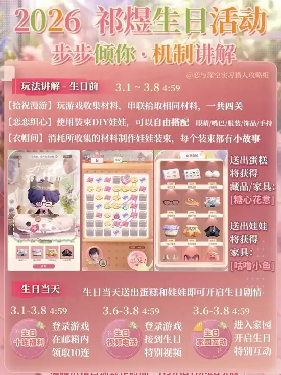 《恋与深空》步步倾祁涟生日活动攻略