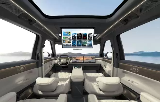 前排双联屏+后排吸顶屏 上汽大众ID.ERA 9X内饰发布