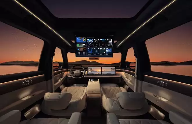 前排双联屏+后排吸顶屏 上汽大众ID.ERA 9X内饰发布