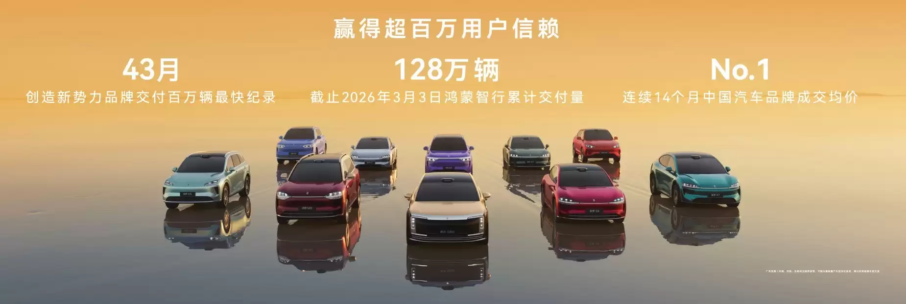 鸿蒙智行五界聚势:43个月交付128万辆,均价连续14个月称冠