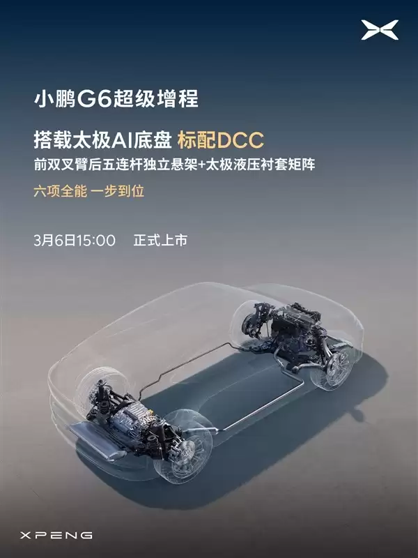 算力全球最高、纯电续航同级最长！小鹏G6超级增程上市定档