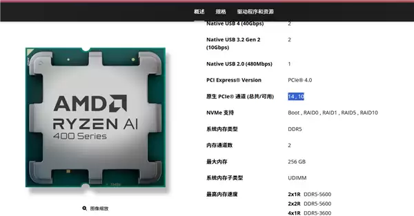 AMD锐龙AI 400G桌面CPU PCIe通道大缩水！最多才12条可用