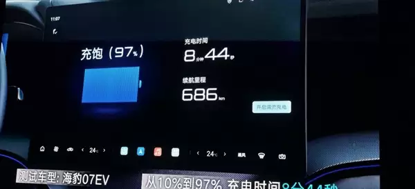 比亚迪10款车型充电实测：5分钟充好 9分钟充满