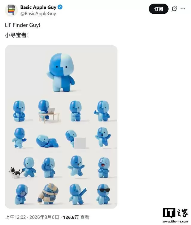 苹果宣传MacBook Neo笔记本，Finder吉祥物意外爆红
