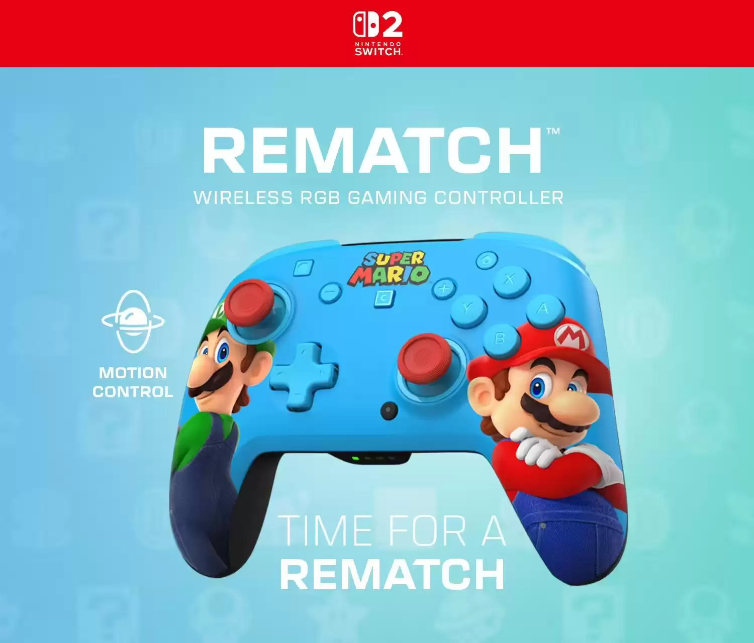 乌龟海岸推出马力欧&路易吉款Rematch无线手柄,内置RGB灯效