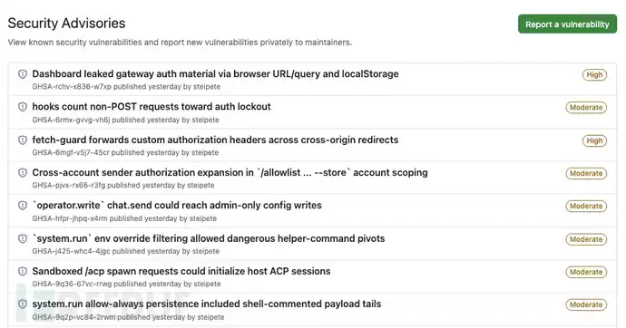 安全公告(来源:Socket.dev) \