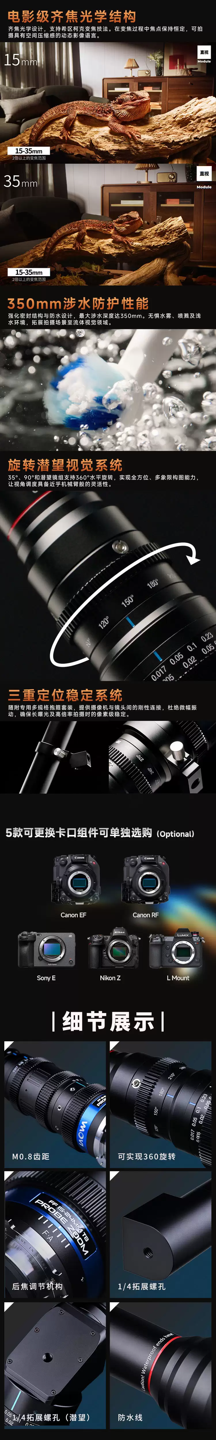 老蛙将于3月11日推出15-24 T8、15-35 T12 全画幅变焦探针镜头