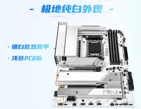 蓝宝石AM5新旗舰！PURE极地X870A WIFI主板正式上市：1999元