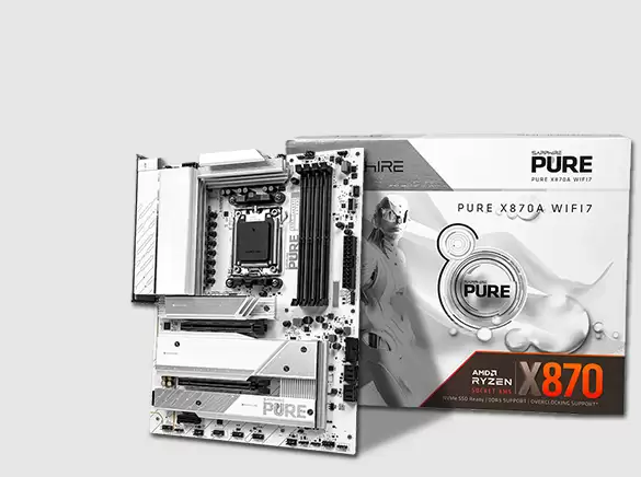 蓝宝石AM5新旗舰！PURE极地X870A WIFI主板正式上市：1999元