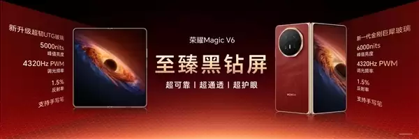 史上最强折叠屏旗舰！荣耀Magic V6今日开售：8999元起