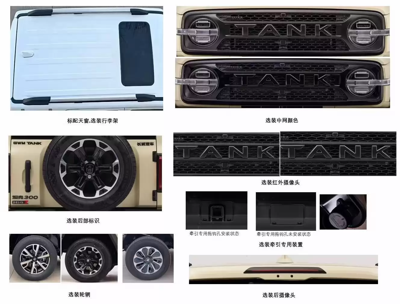 长城新款坦克300申报：Hi4-T/Hi4-Z插混、车身加长、配备激光雷达