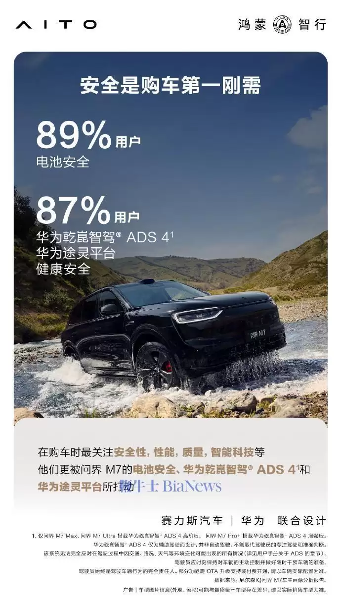 问界M7公布用户画像：90后占比近7成