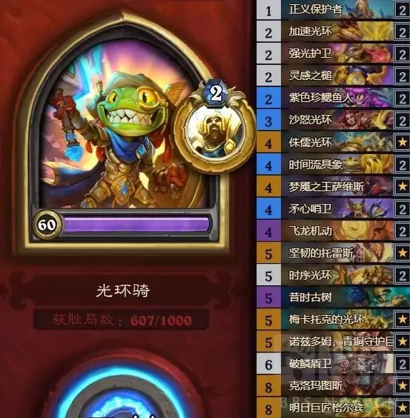 炉石传说大地的裂变诺兹多姆光环骑卡组推荐