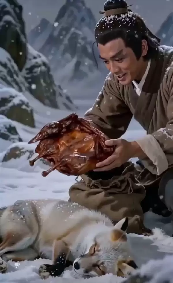 网友自制雪山救狐狸AI短片爆火:创作初衷竟是宣传酱板鸭