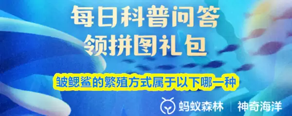 皱鳃鲨的繁殖方式属于以下哪一种