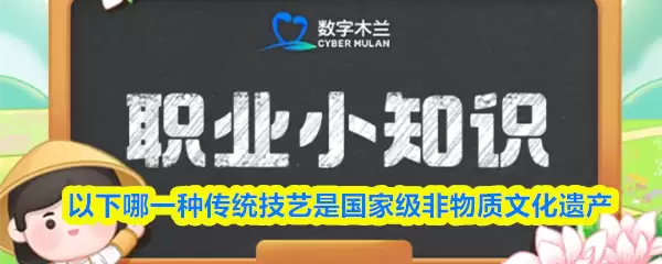 以下哪一种传统技艺是国家级非物质文化遗产