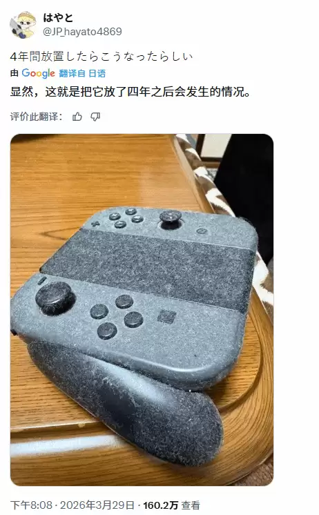 Switch吃灰四年照片引热议！日本网友晒长毛同款