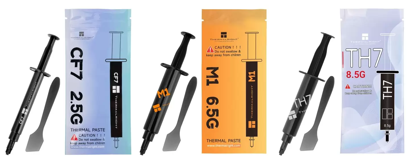 利民集中推出四款硅脂导热膏 CF7、M1、TH7、GT，导热系数 12.8~12.9 W/m·K