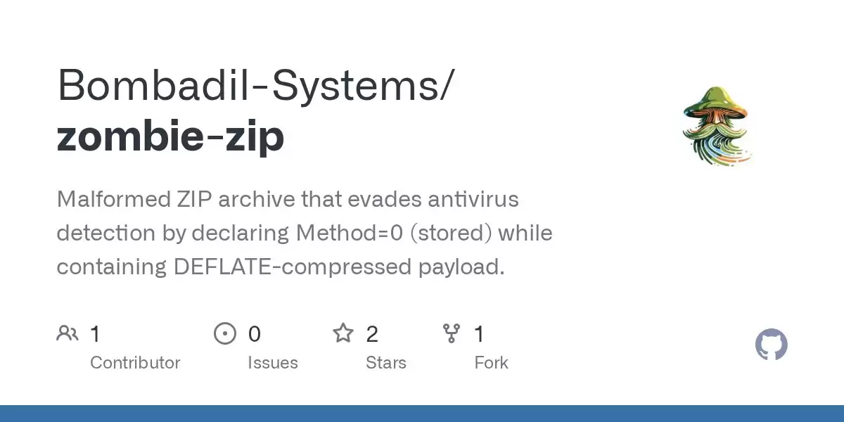 Zombie ZIP 漏洞披露：让 WinRAR/7-Zip 解压报错，已伪装绕过 50 款主流杀软