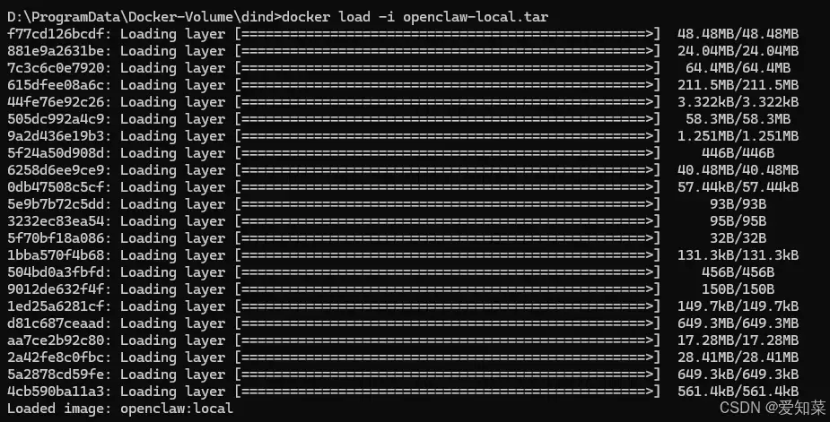 载入镜像操作示意