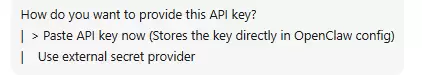 API Key配置成功的提示信息