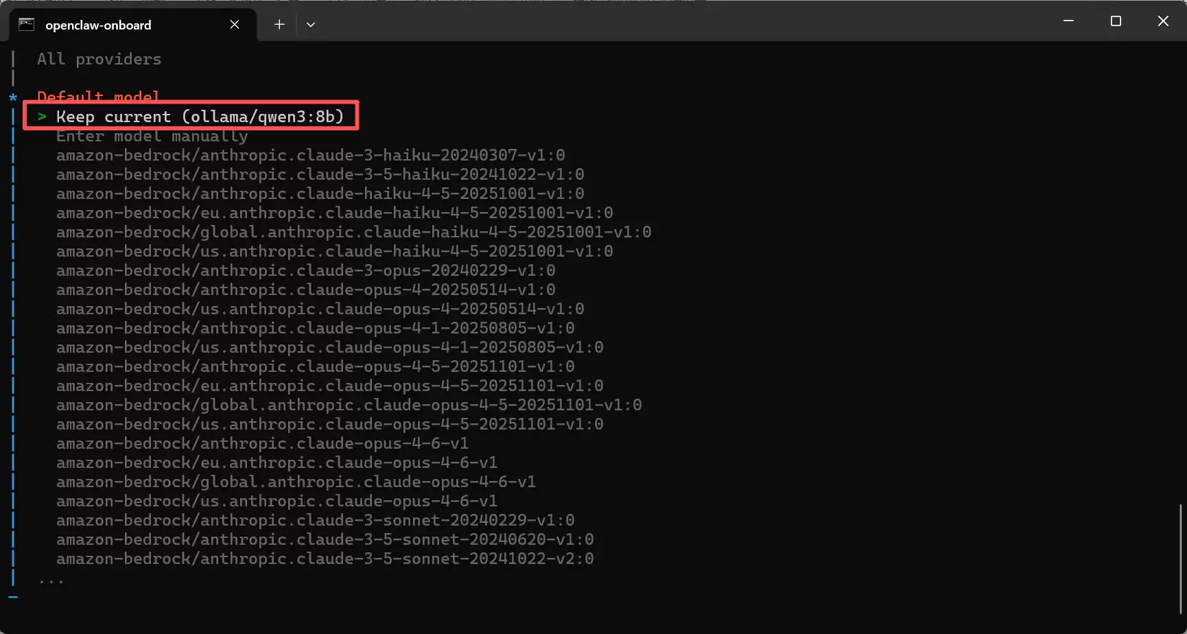 配置向导中输入飞书凭证的界面