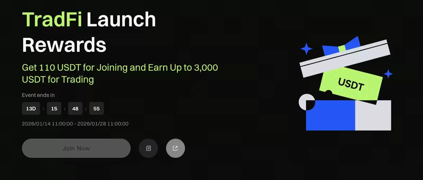 Gate TradFi新手体验活动 赠送体验金及高额奖励