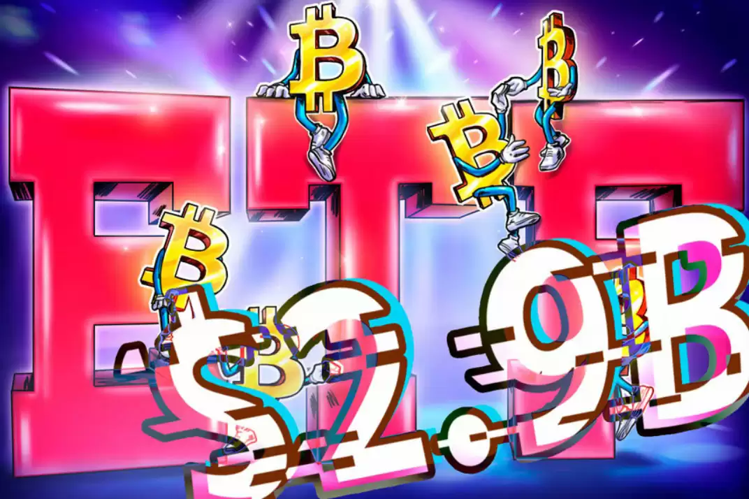 比特币现货ETF资金流出总额达29亿美元，BTC价格跌至关键支撑位