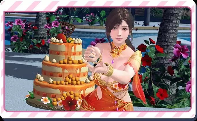 《维纳斯璀璨假期：死或生Xtreme》小百合生日活动开启 性感礼服露出东西半球