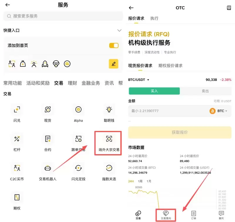 币安交易意向功能介绍