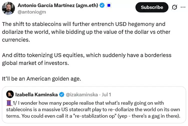 比特币间接强化美元储备地位