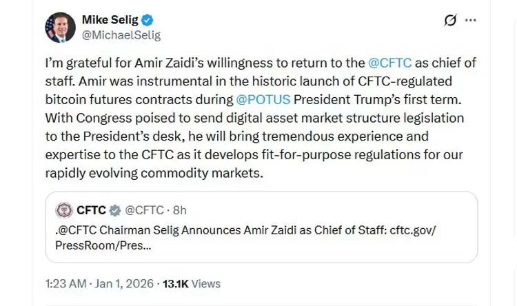 美国加密货币监管框架逐渐成形，CFTC角色日益核心