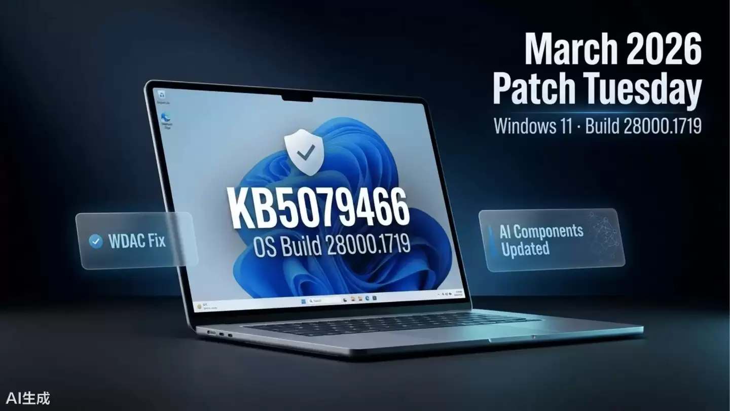 微软 Win11 26H1 推送 28000.1719 更新：设置应用 AI 智能体支持中文