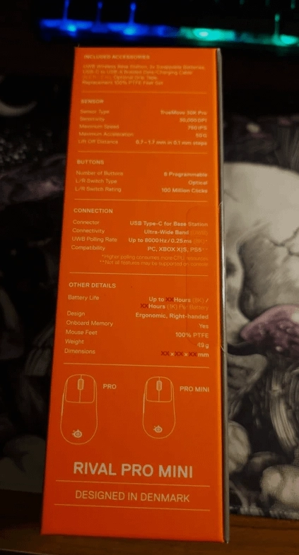 赛睿 Rival Pro Mini 鼠标曝光：49g，换电设计，8kHz UWB 无线