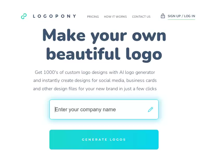 LOGOPONY : AI 驱动的 Logo 制作工具