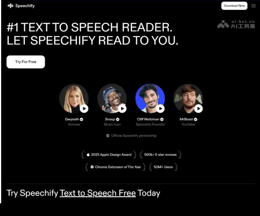 speechify-超5000万人都在用的文字转语音朗读器