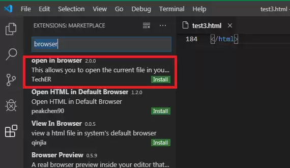 vsCode怎么调用外部浏览器查看效果