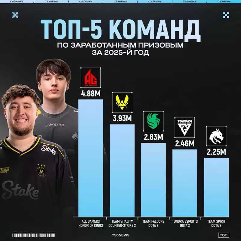 2025年Vitality奖金总额位列全球第二,仅次于AG超玩会 2025年Vitality奖金总额位列全球第二,仅次于AG超玩会